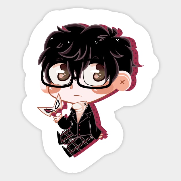 P5 Protag. Sticker by scribblekisses